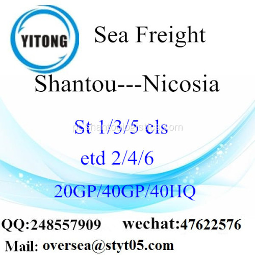 Shantou Porto Mar transporte de mercadorias para Nicósia
